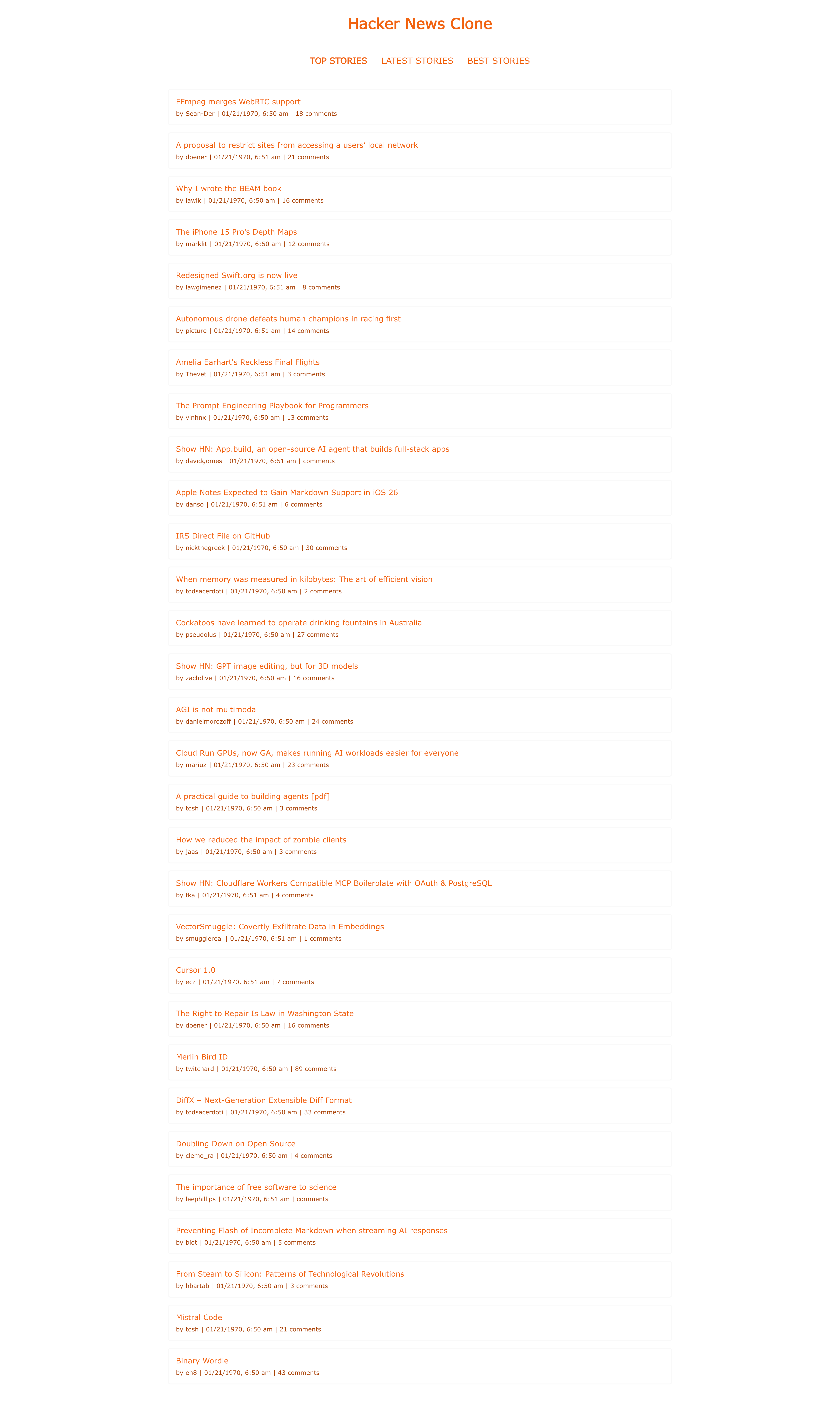 Hacker News (clone)